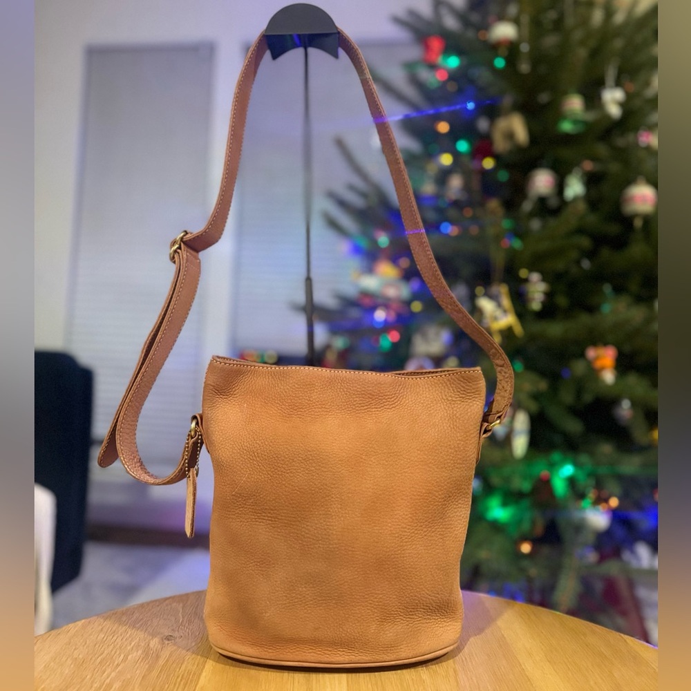 Vintage Coach Sonoma Nubuc Small Bucket Zip Bag From 1997 - Picture 3 of 14